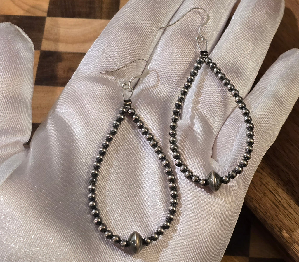 Sterling Pearl 3 Inch Earrings