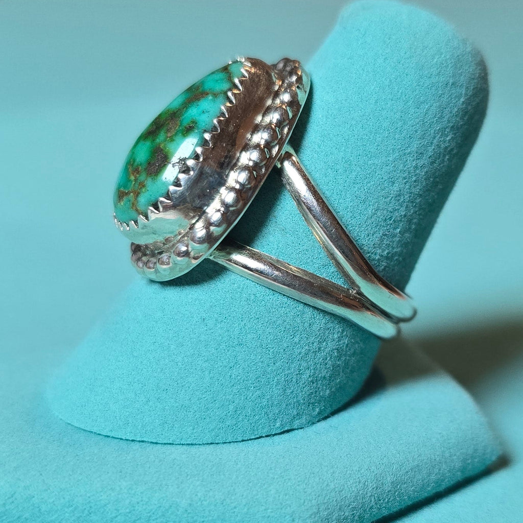 Alberta Yazzie Sonoran & Sterling Ring Size 8.5