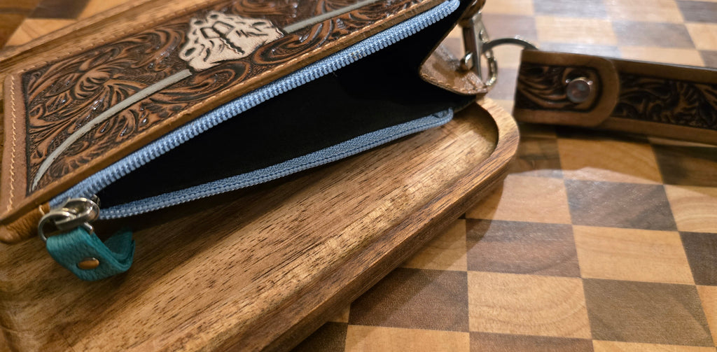 (Clearance) Myra Tooled Leather Credit Card Wallet