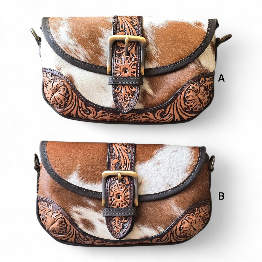 3 Ways To Wear Brown Leather & Hide Purse