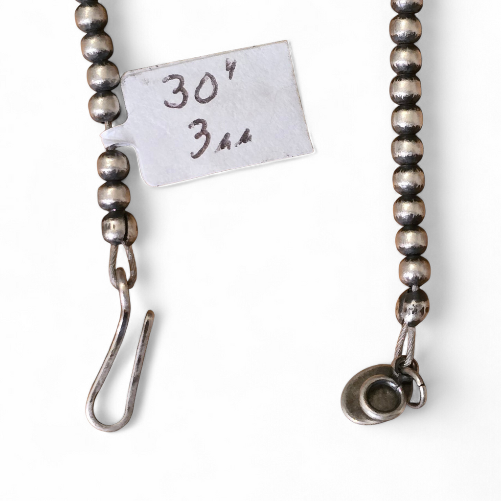 3mm Sterling Pearl Necklace (Various Lengths)