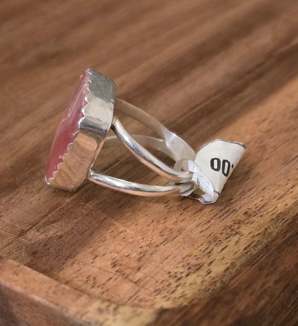 Sterling & Rhodochrosite Ring