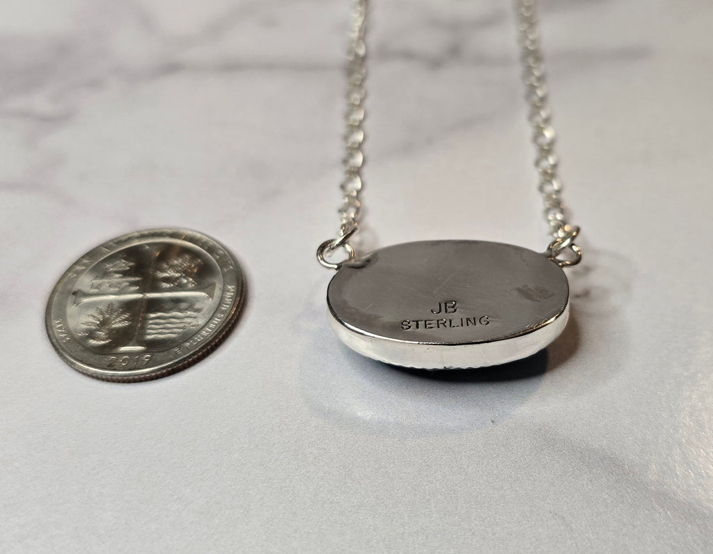 Kingman Turquoise and Sterling Necklace