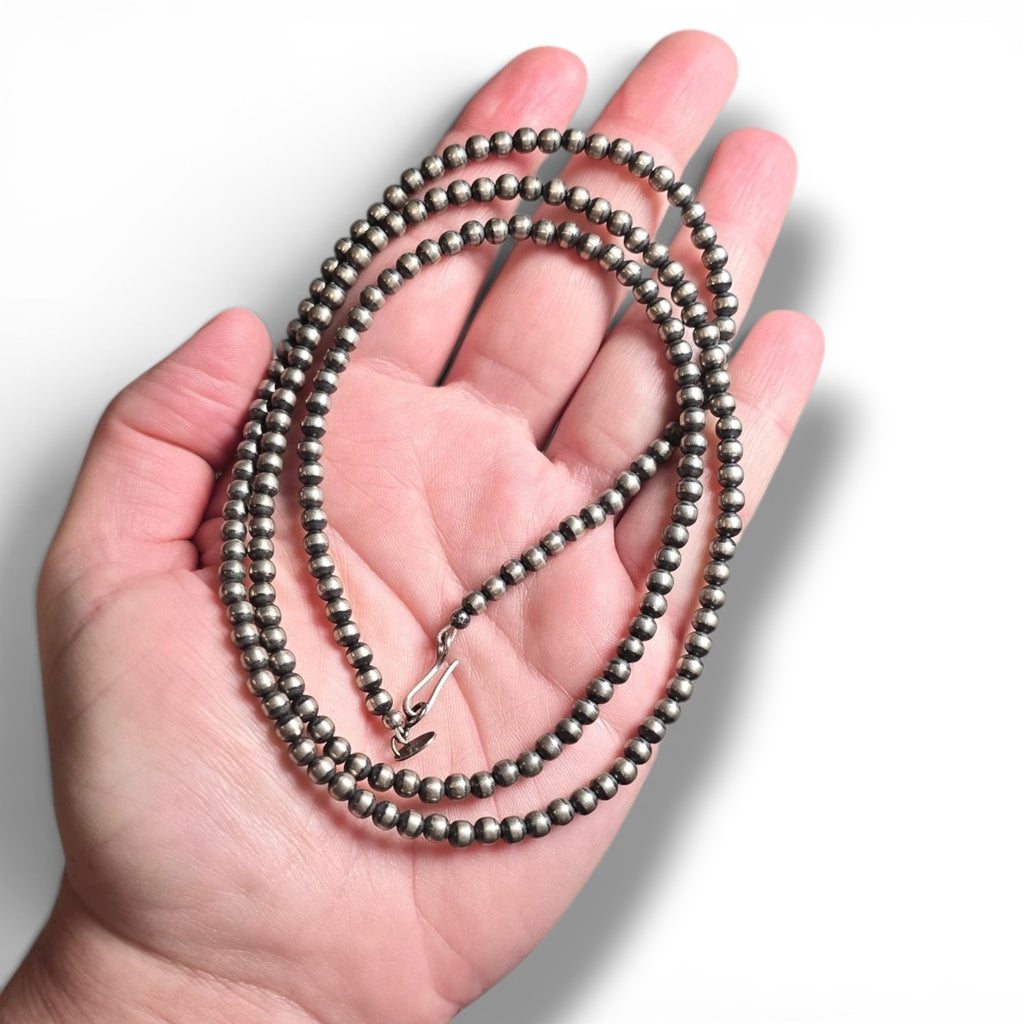 4mm Sterling Pearl Necklace 30 inches