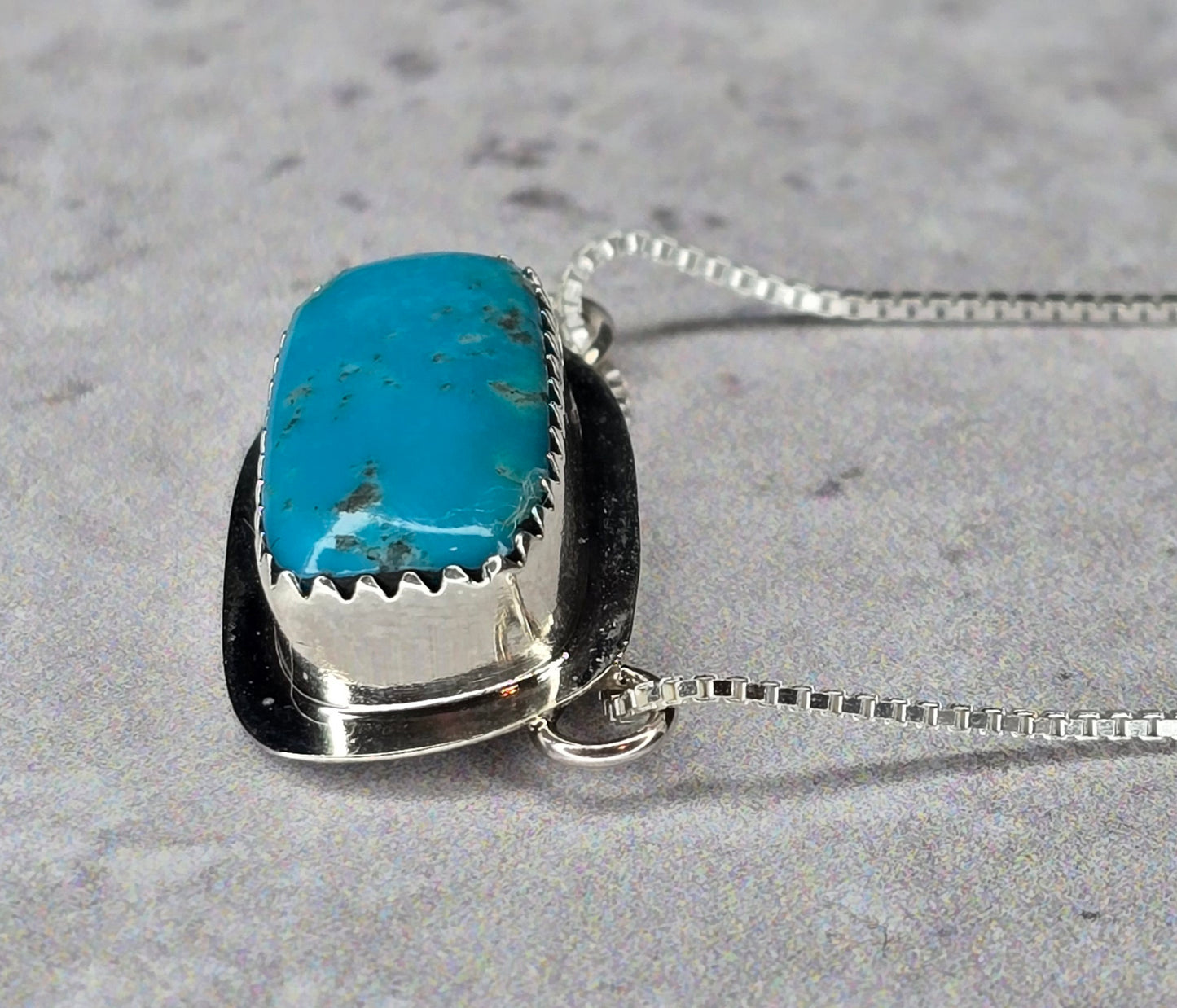 Kingman Turquoise and Sterling Necklace