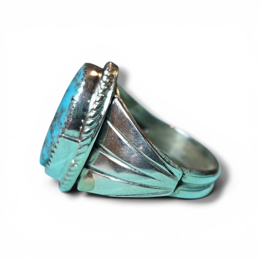 Native Made Royston Turquoise & Sterling Ring Size 10