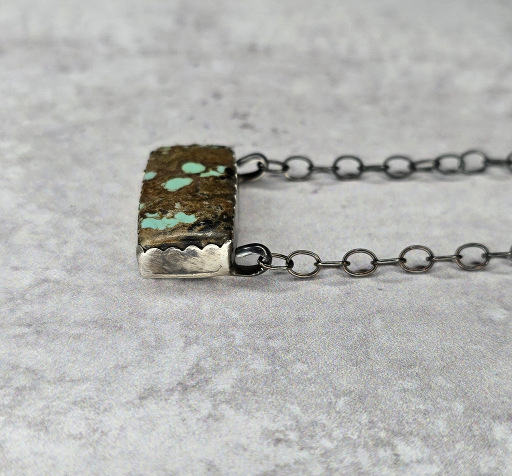 Mine #8 Turquoise and Sterling Necklace