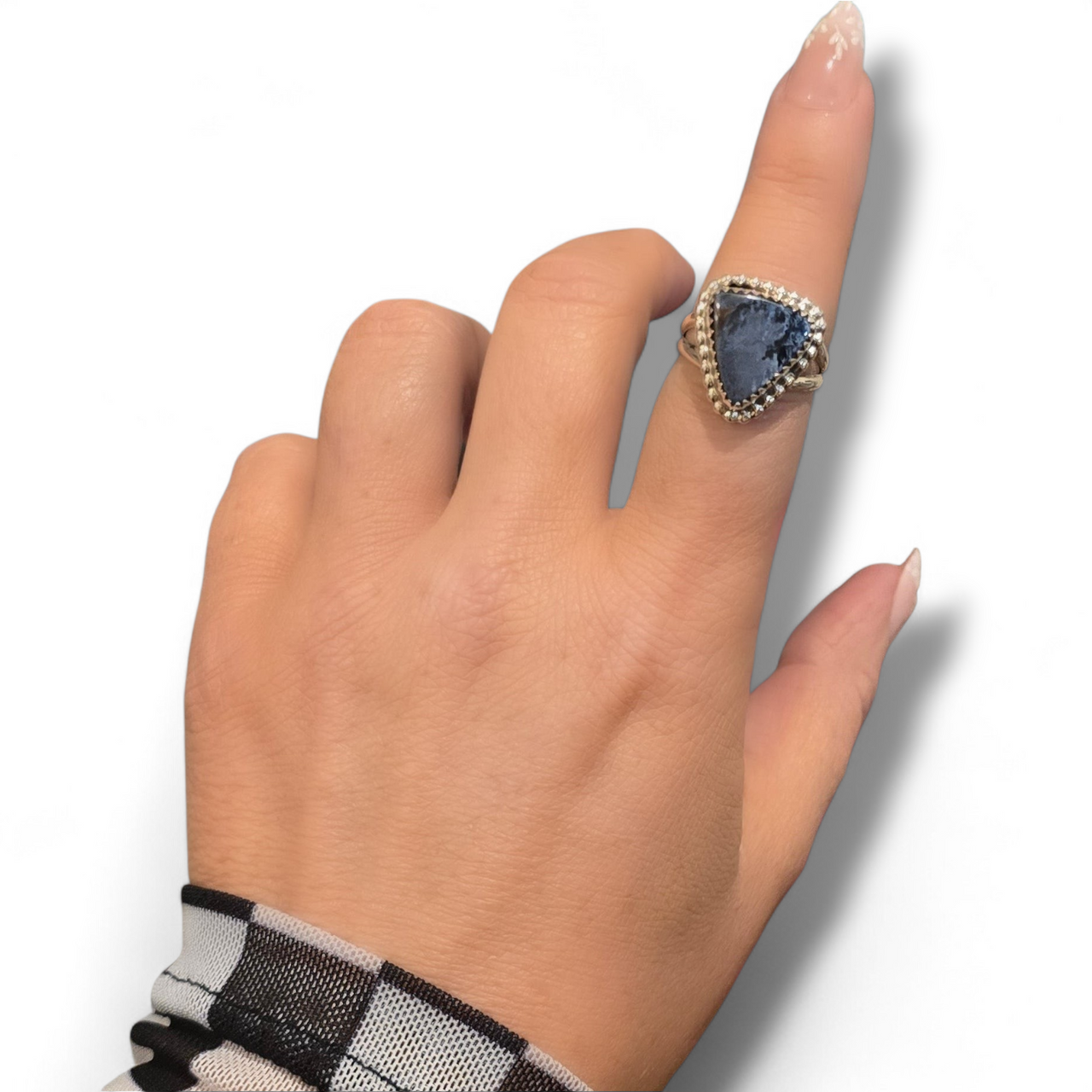 Bernie Begay Tsosie Pietersite & Sterling Ring Size 7.25