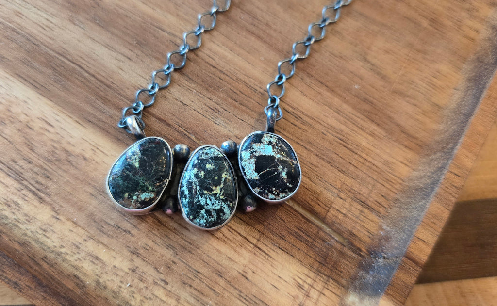 Blackjack Turquoise & Sterling Necklace
