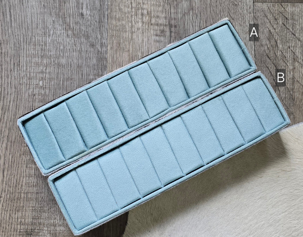 Black & White Hide & Leather (Bottom) Ring Holder