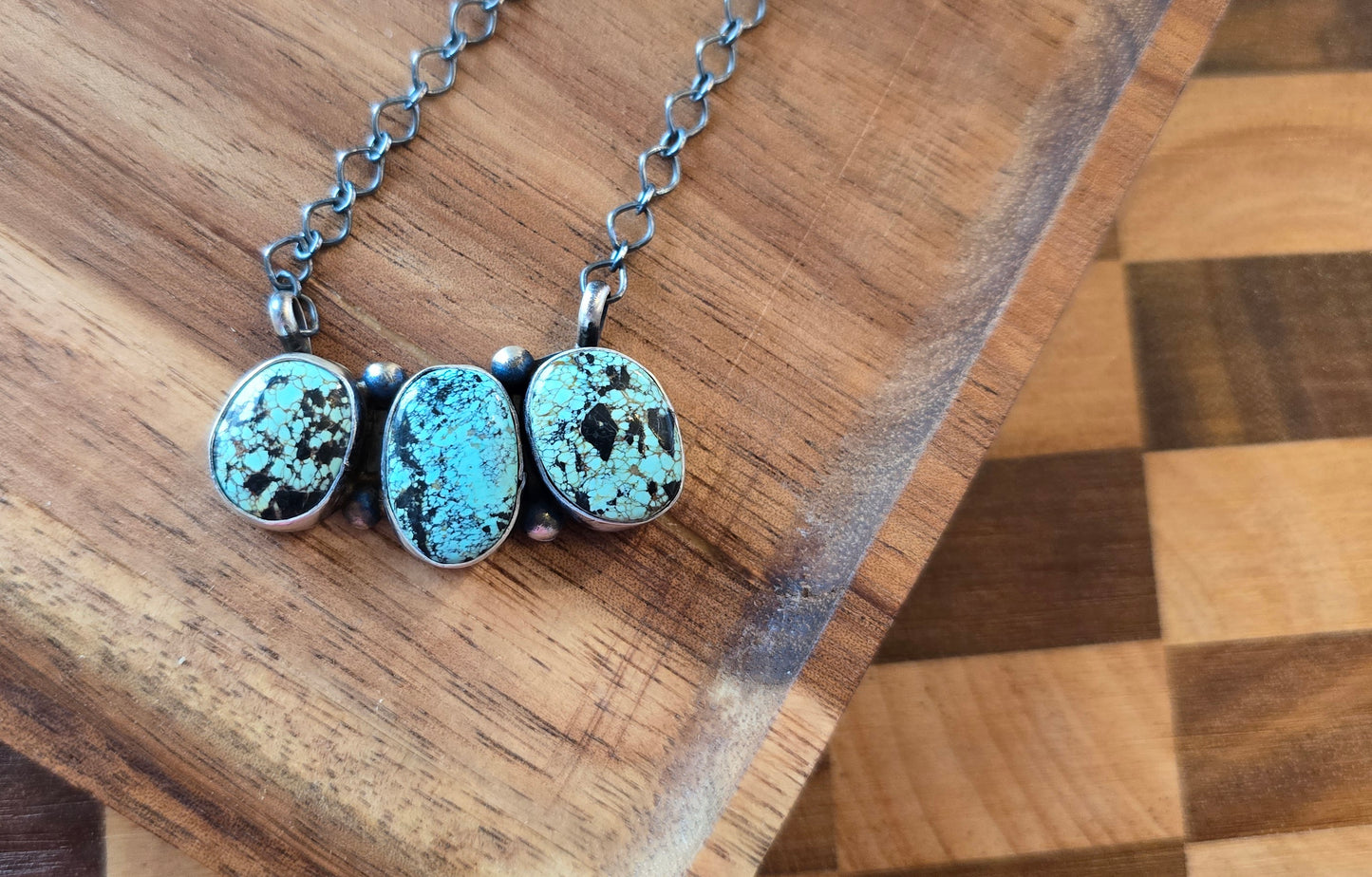 Black Jack and Sterling Necklace