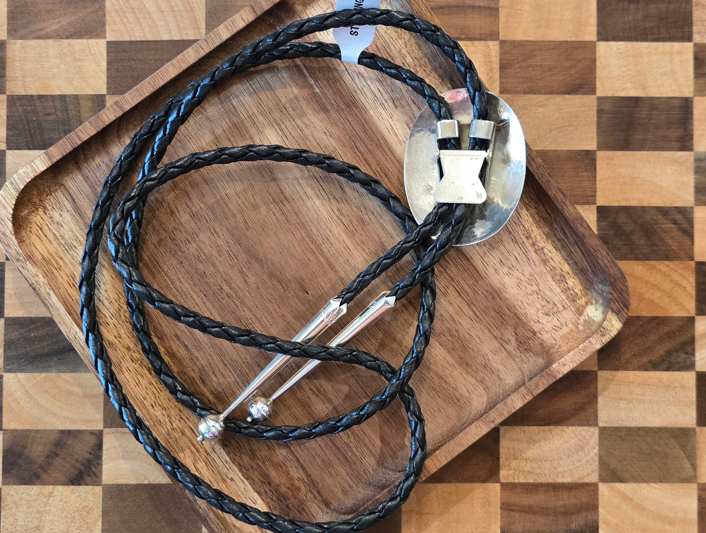 Leather and Sterling Bolo