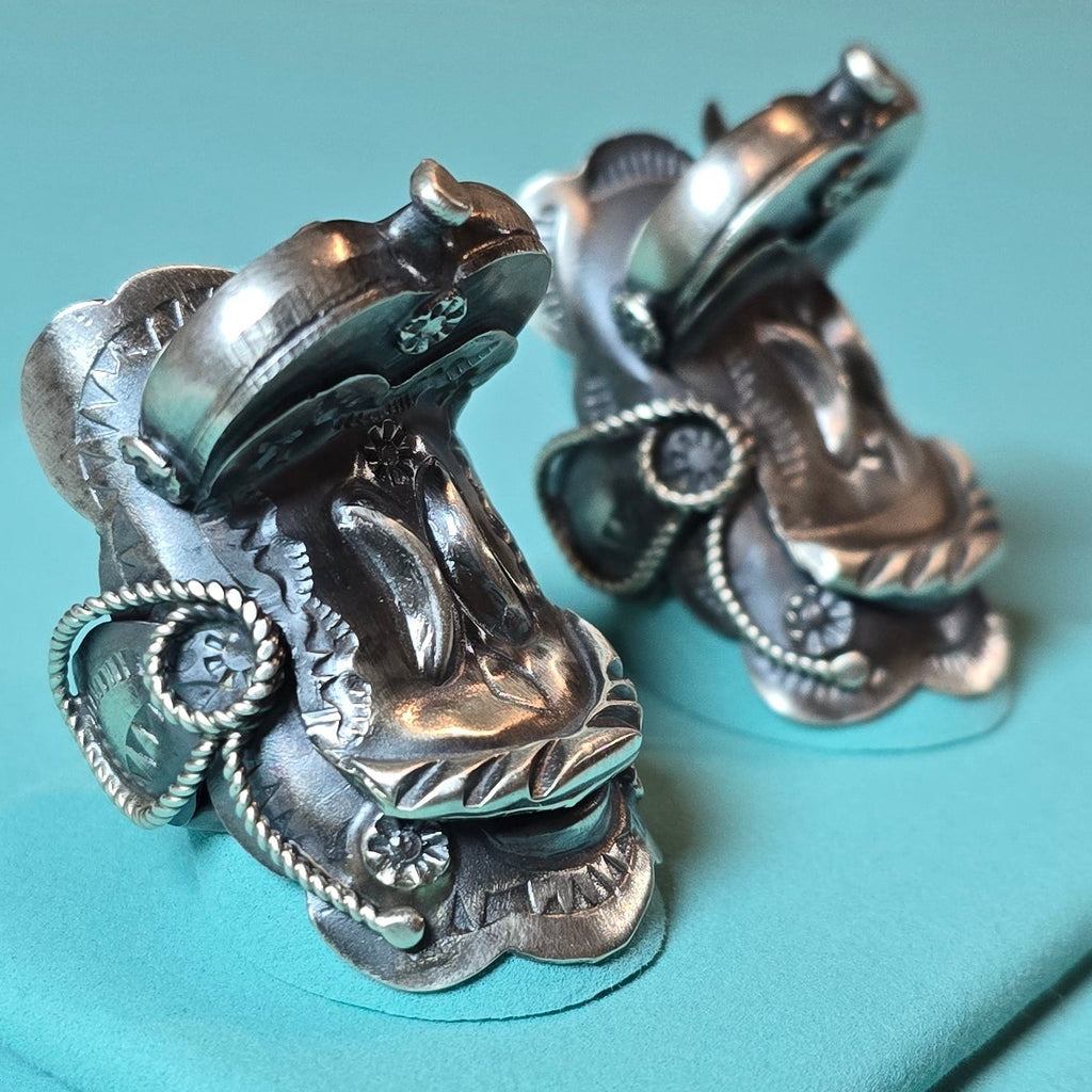 Tim Yazzie Sterling Saddle Ring