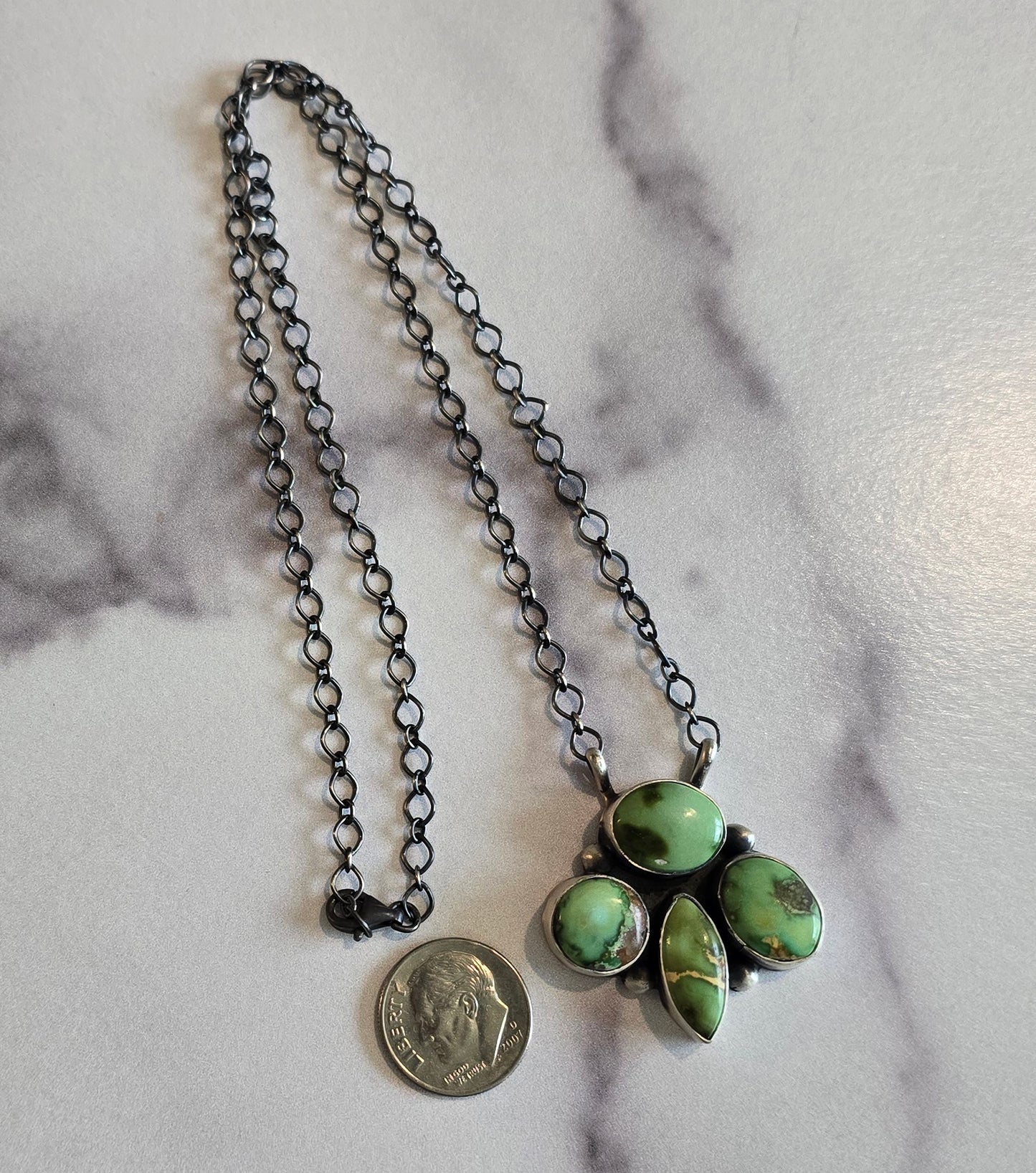 Sonoran Gold Turquoise and Sterling Necklace