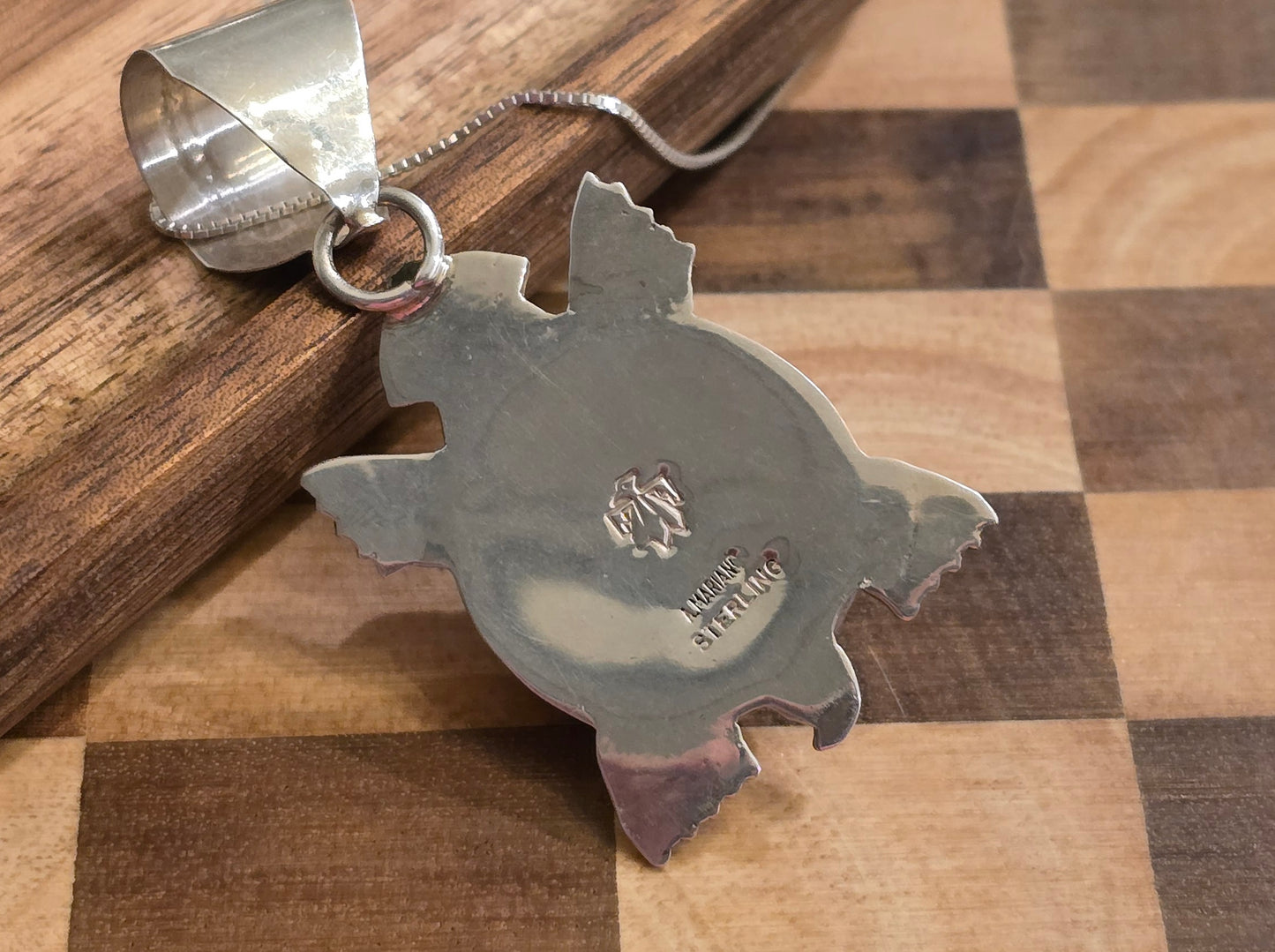 Alonzo Mariano Sterling and Turquoise Pendant