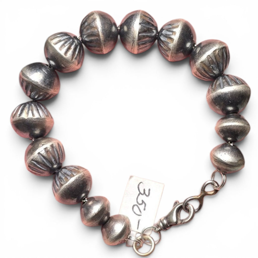 Virginia Tso 13mm Handmade Navajo Pearl Bracelet 7.5 inches