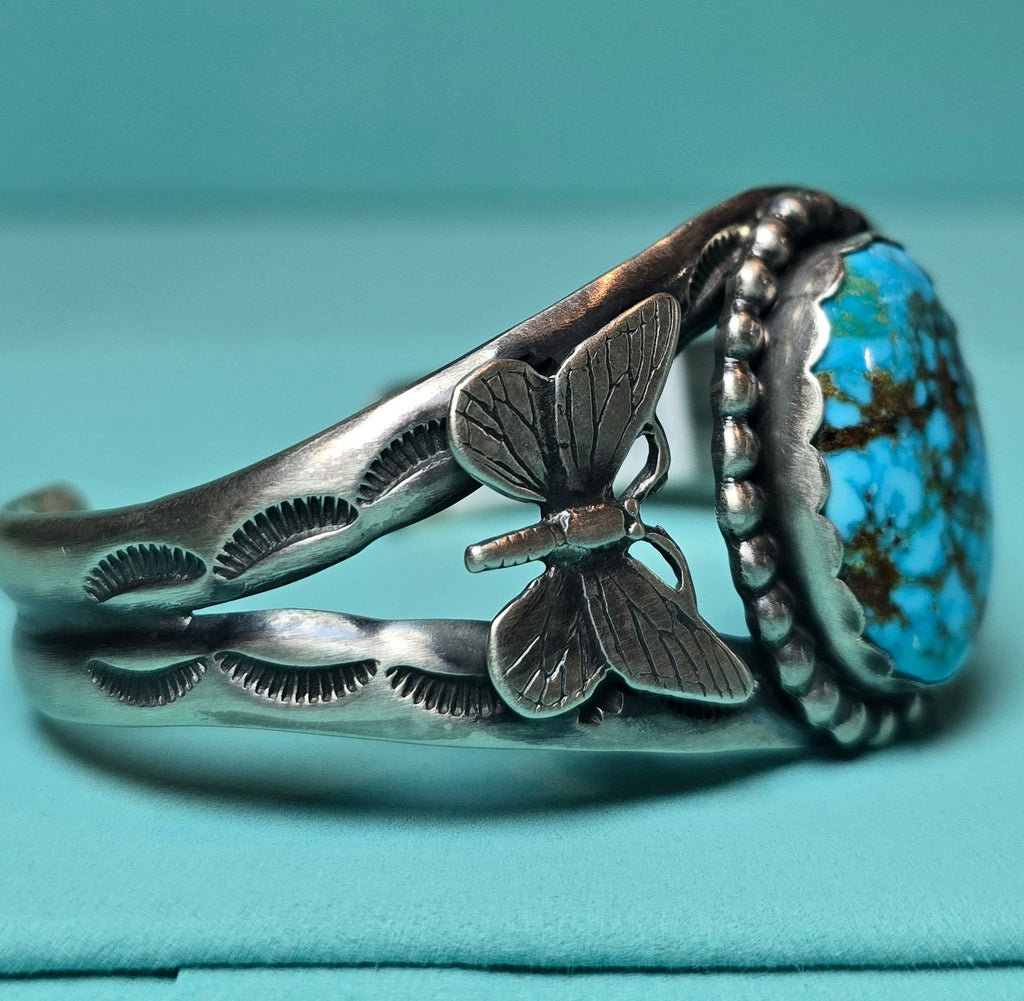 Darrin Livingston Waterweb Kingman Turquoise Butterfly Cuff