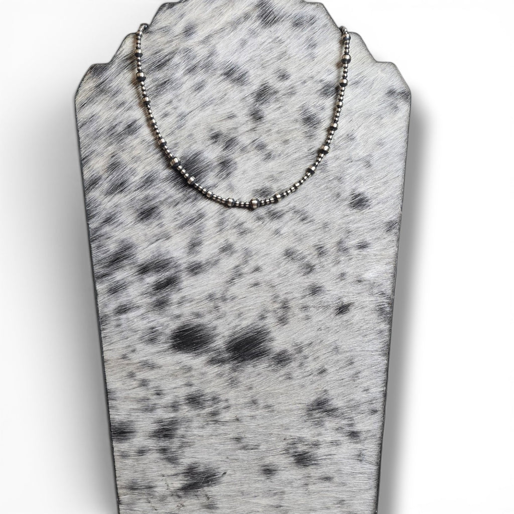 3mm to 6mm Sterling Pearl Necklace 16 inches