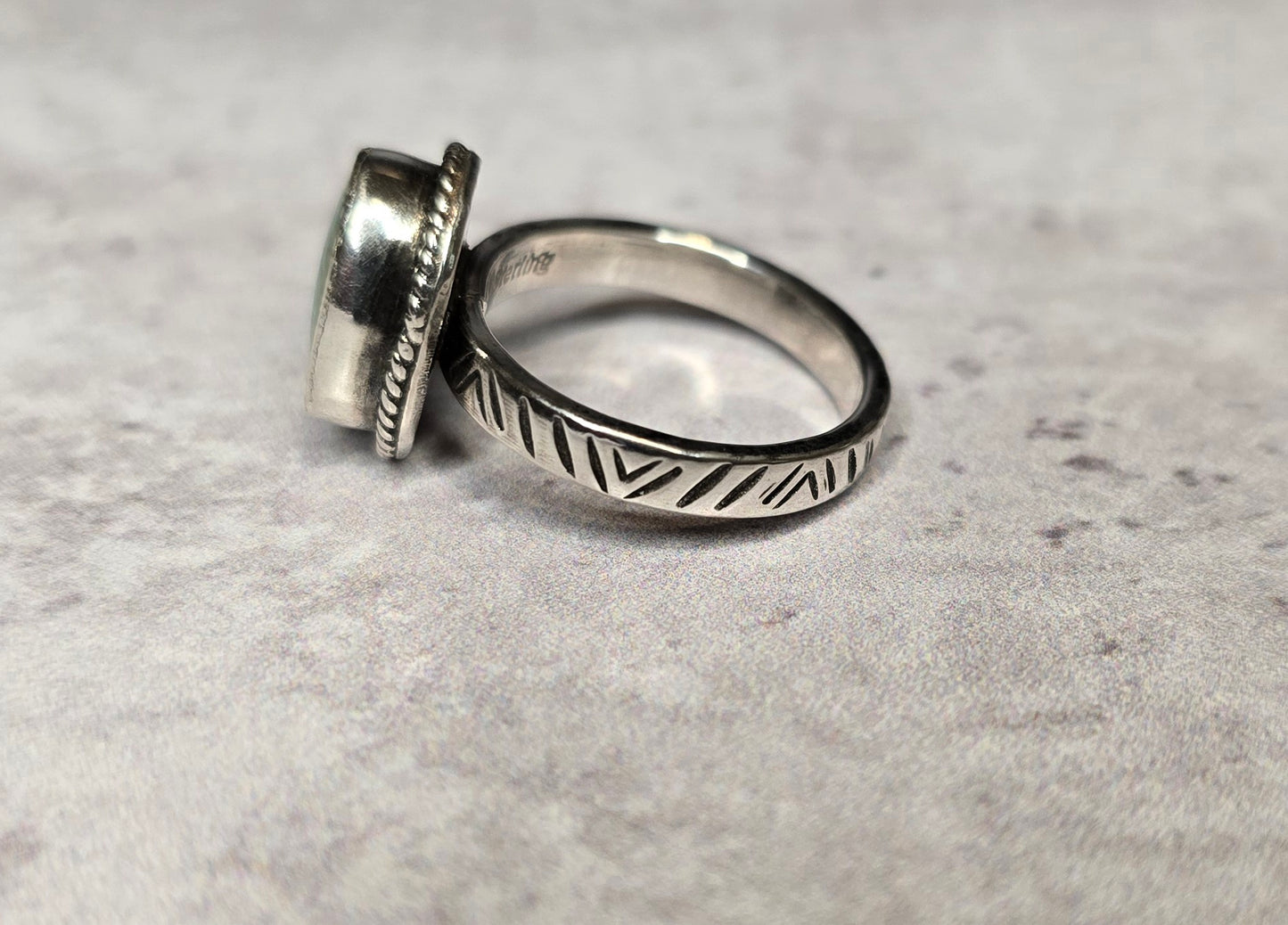 Turquoise and Sterling Ring Size 8
