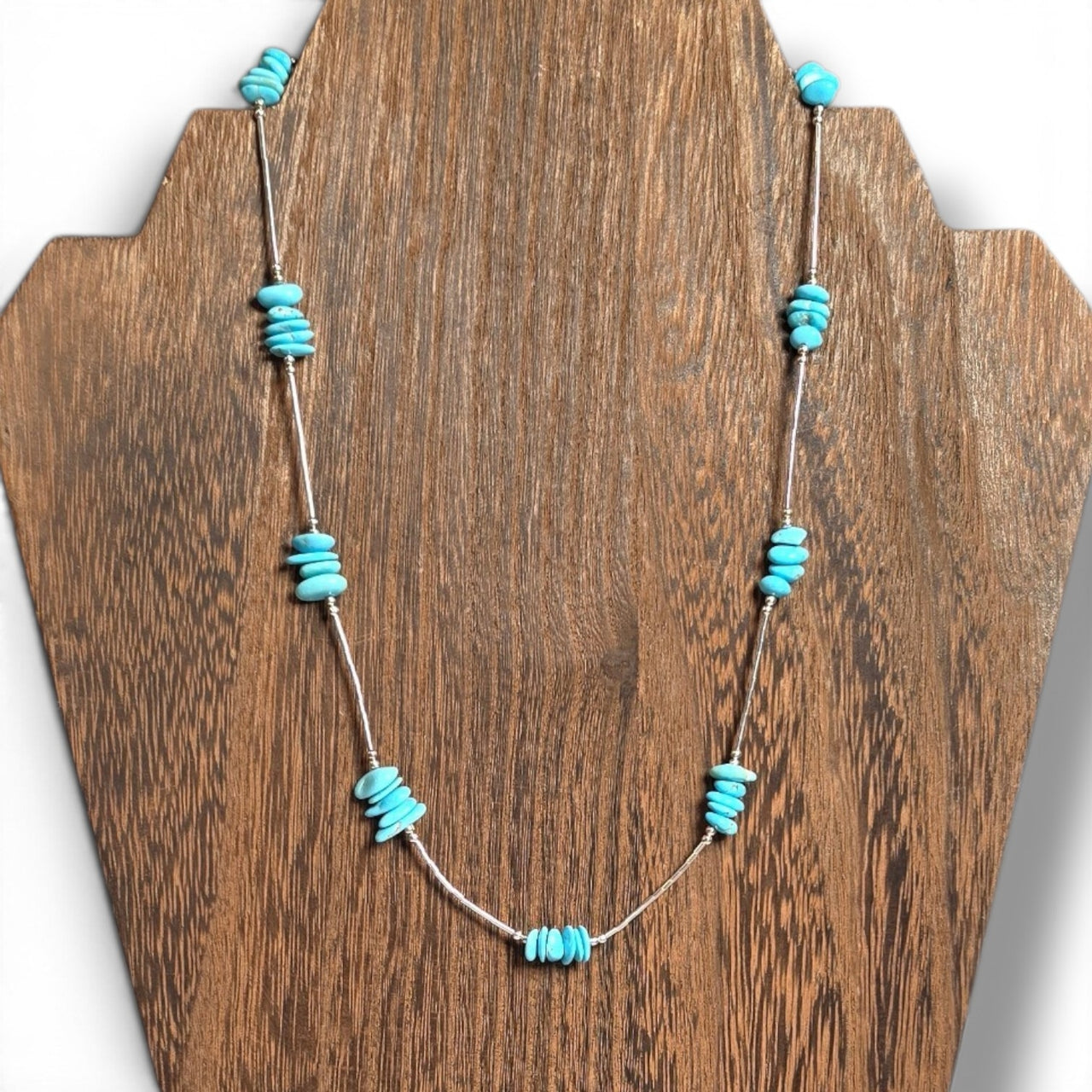 Kingman Turquoise & Liquid Silver Necklace