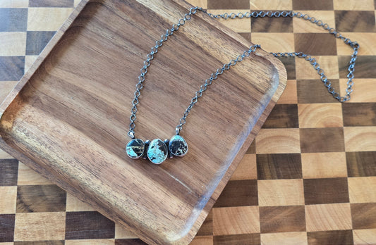 Black Jack and Sterling Necklace
