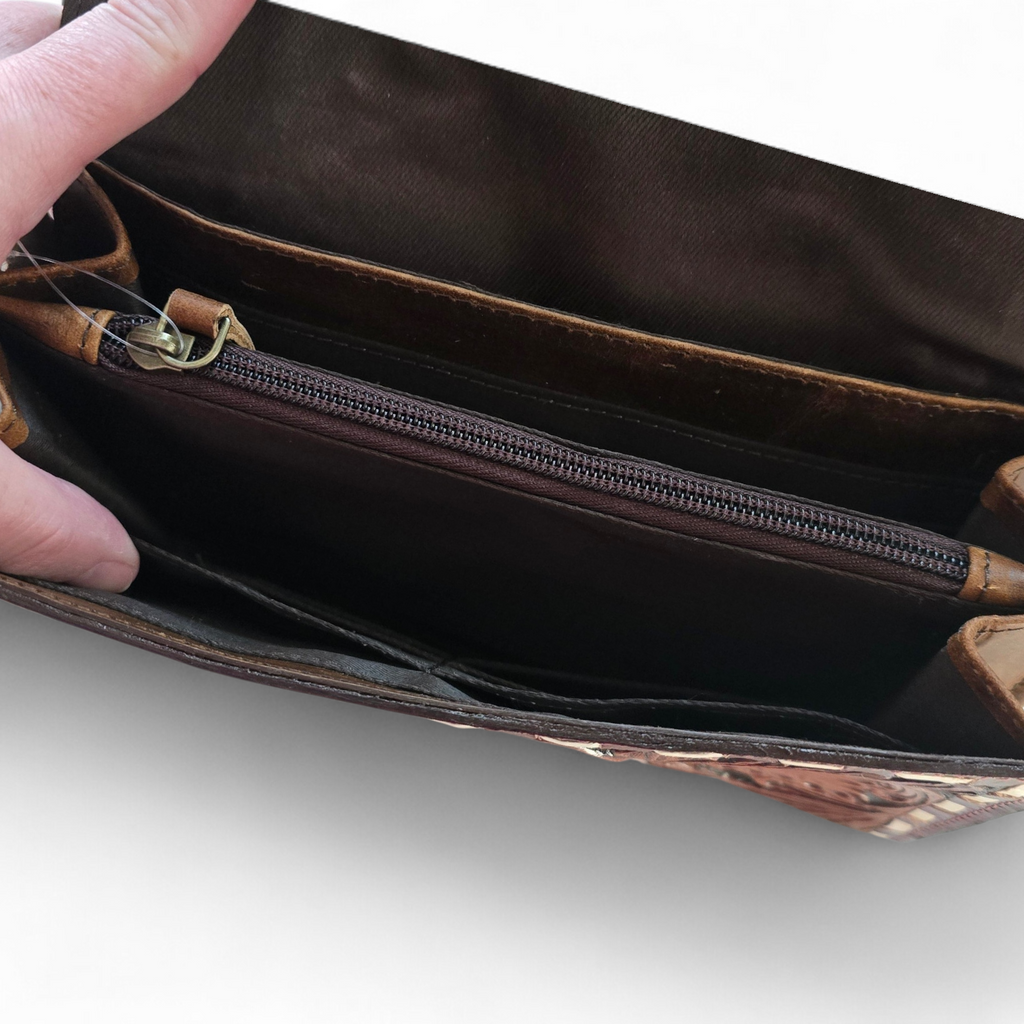 Leather & Black/White Hide Wallet