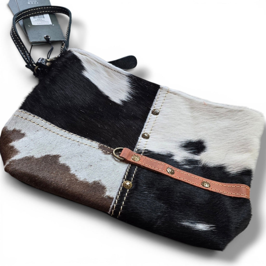 Leather & Hide Patchwork Clutch