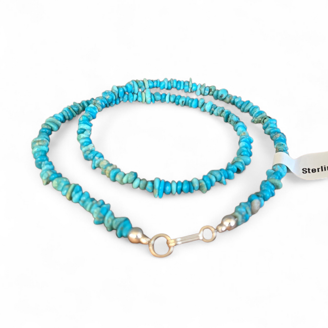 Chip Turquoise & Sterling Necklace