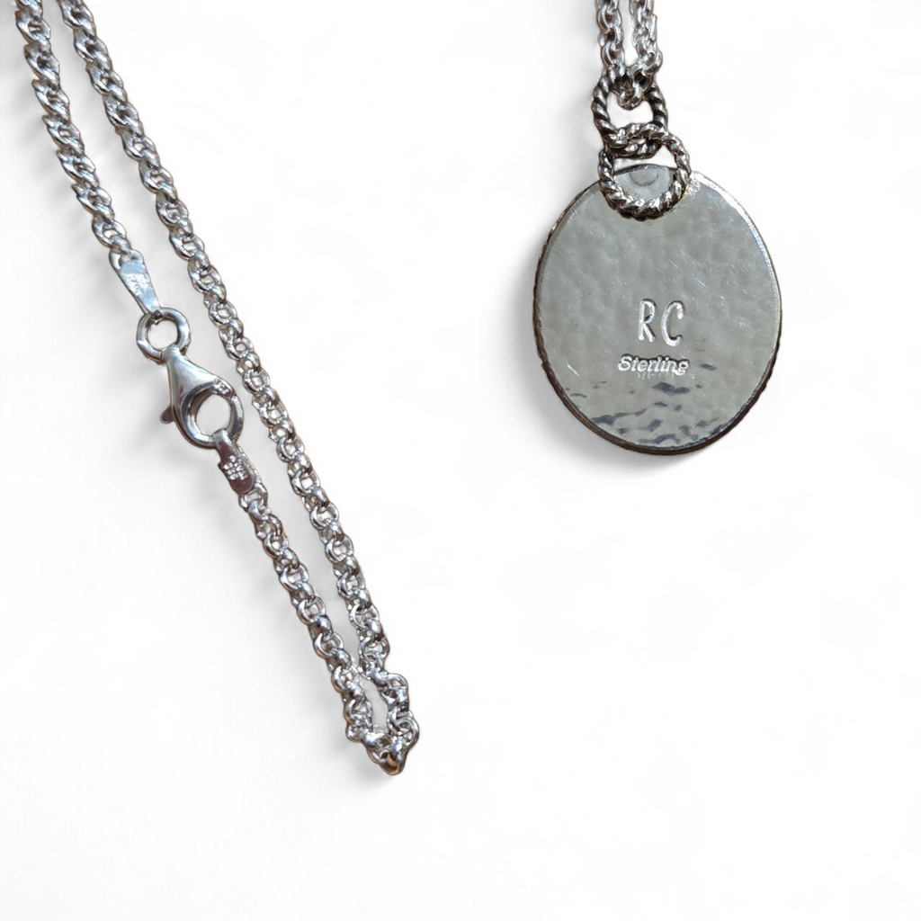 Texas Silversmith Stephanie Fritzsching Handmade Sterling Cactus Necklace