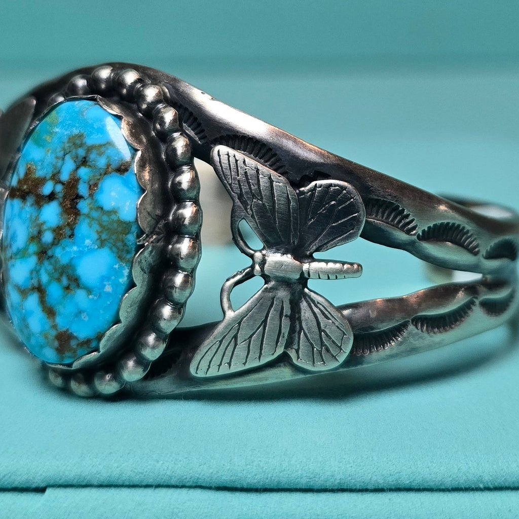 Darrin Livingston Waterweb Kingman Turquoise Butterfly Cuff