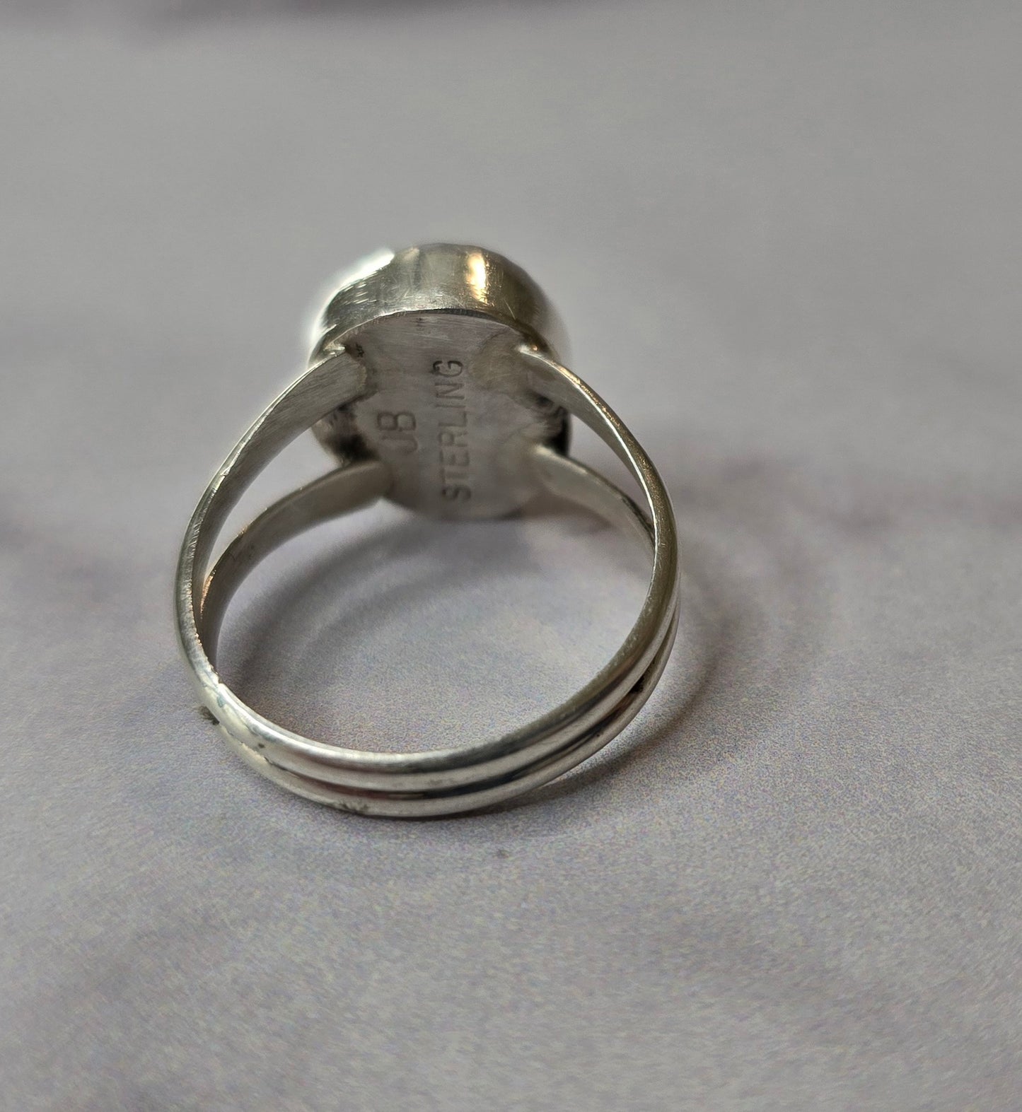 Kingman Turquoise and Sterling Ring Size 8.75