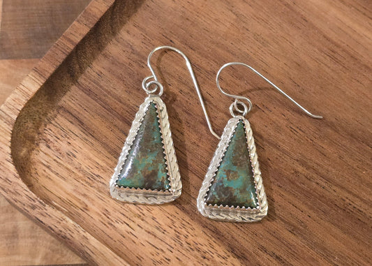 Kingman Turquoise and Sterling Earrings