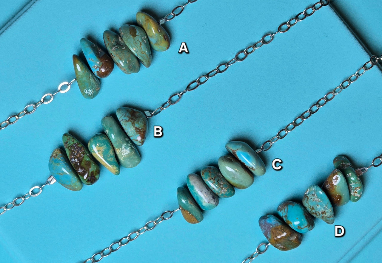 5 Piece Turquoise & Sterling Necklace