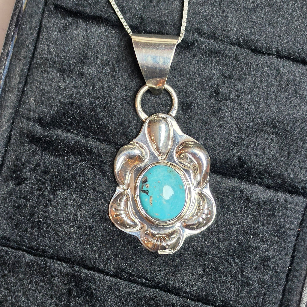 Native Made Turquoise & Sterling Necklace
