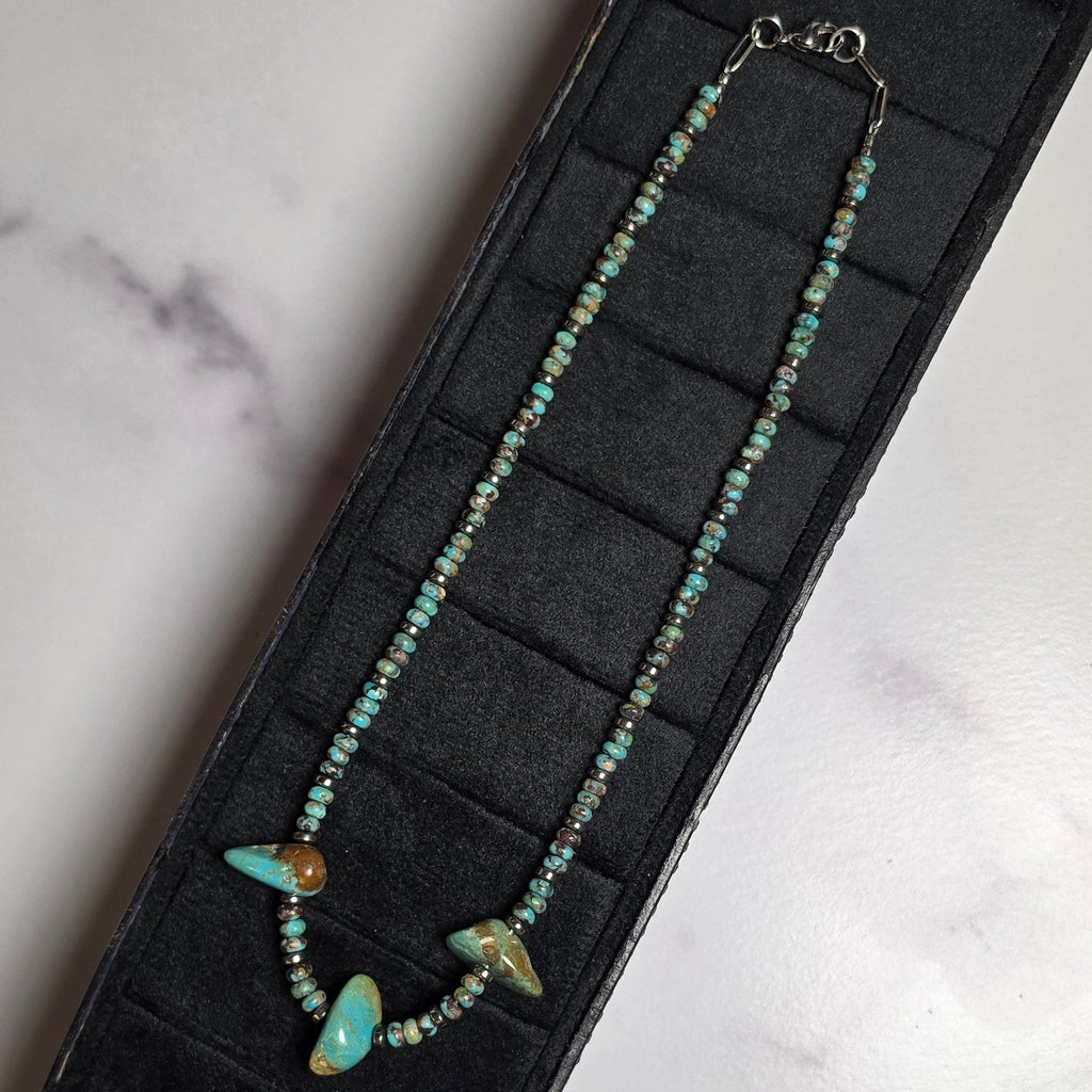 Turquoise & Hematite 16 inches