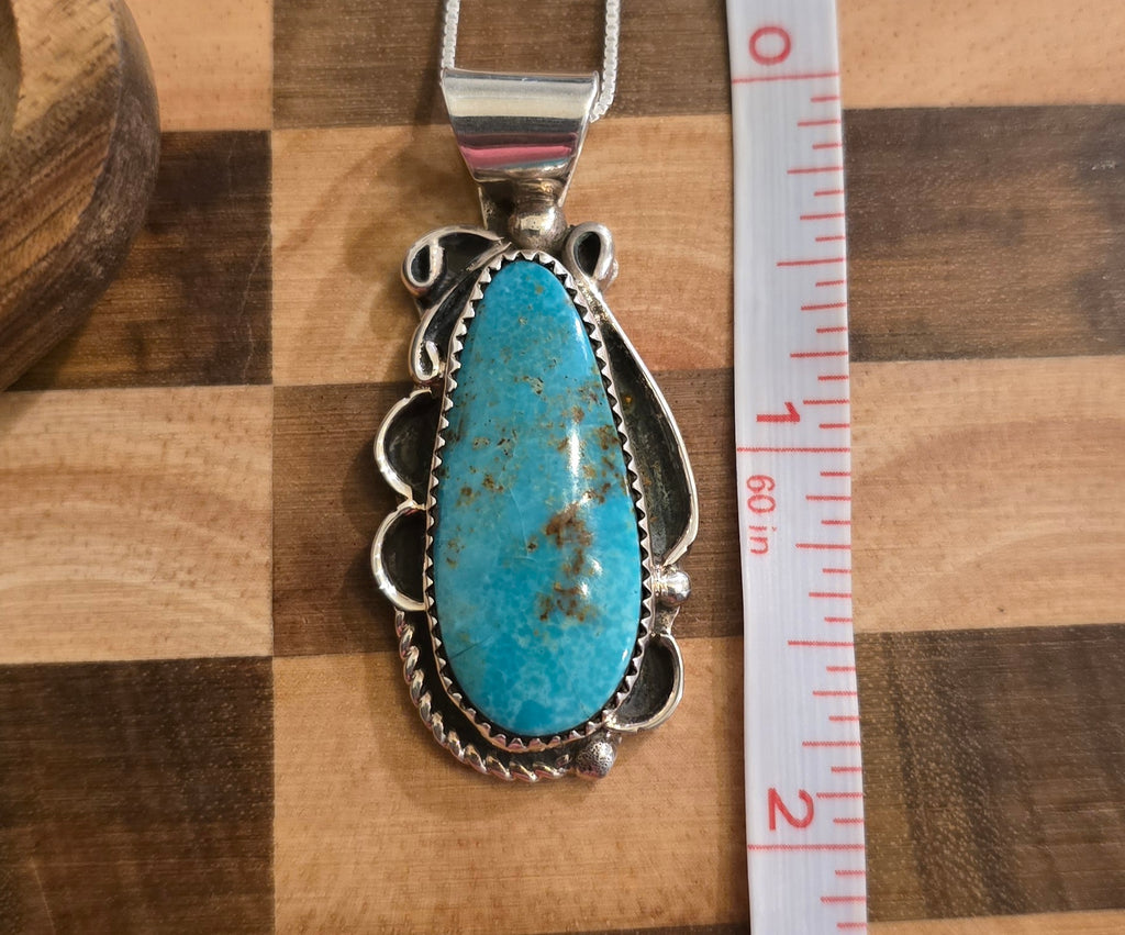 Kingman Turquoise & Sterling Pendant