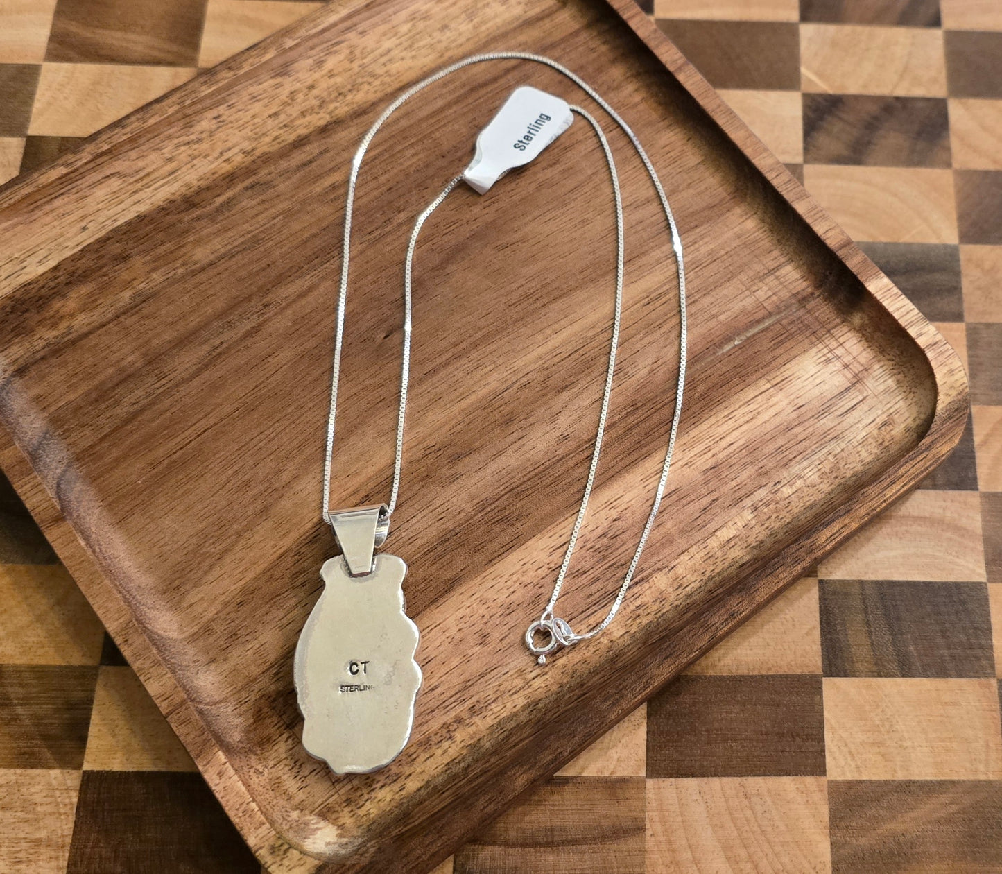 Kingman Turquoise and Sterling Pendant