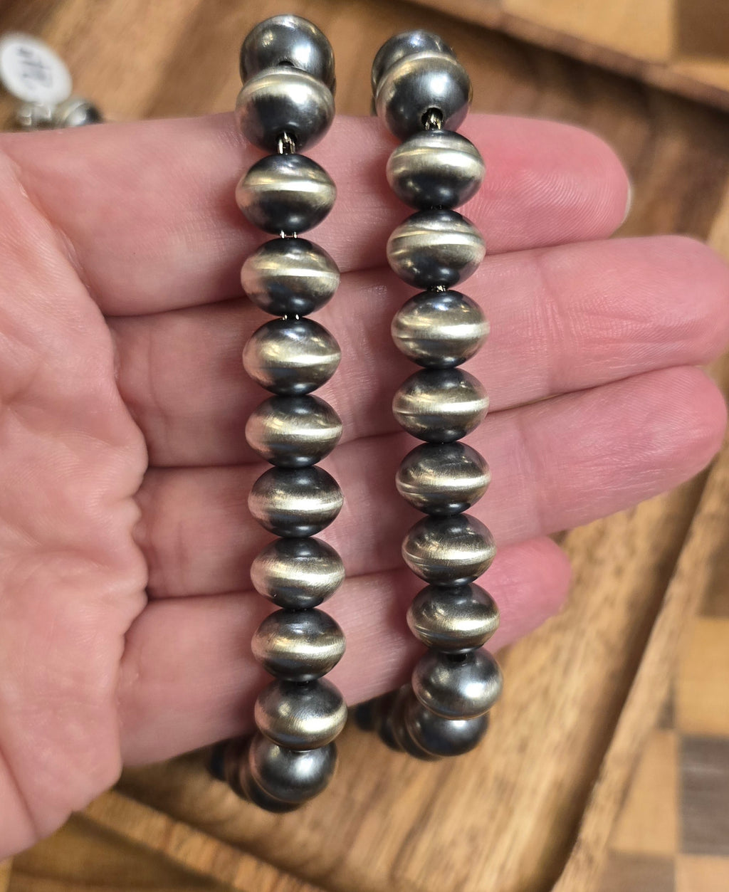 10mm, 1/2 Semi Round Navajo Pearl Necklace