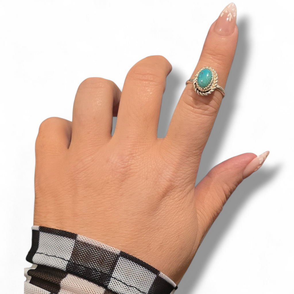 Turquoise & Sterling Ring Size 7