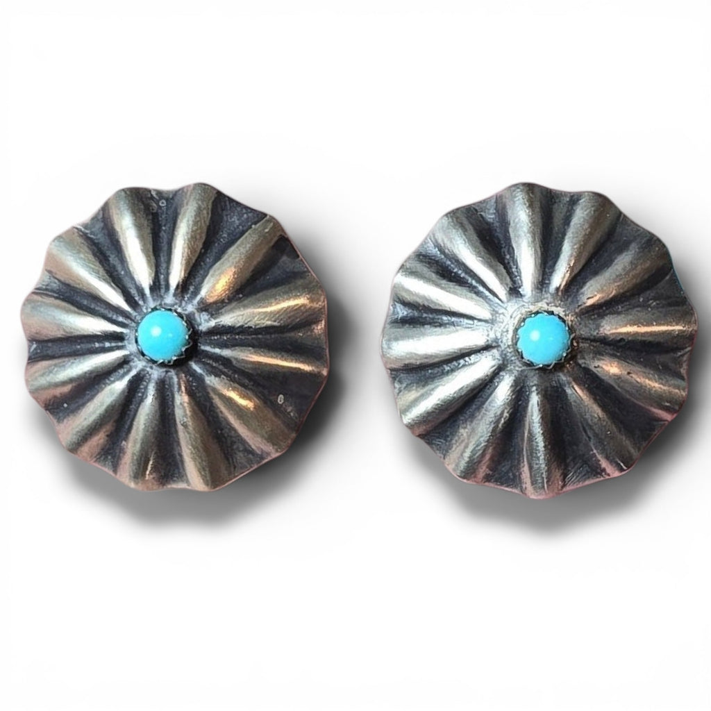 Arlene Soce Turquoise & Sterling Earrings