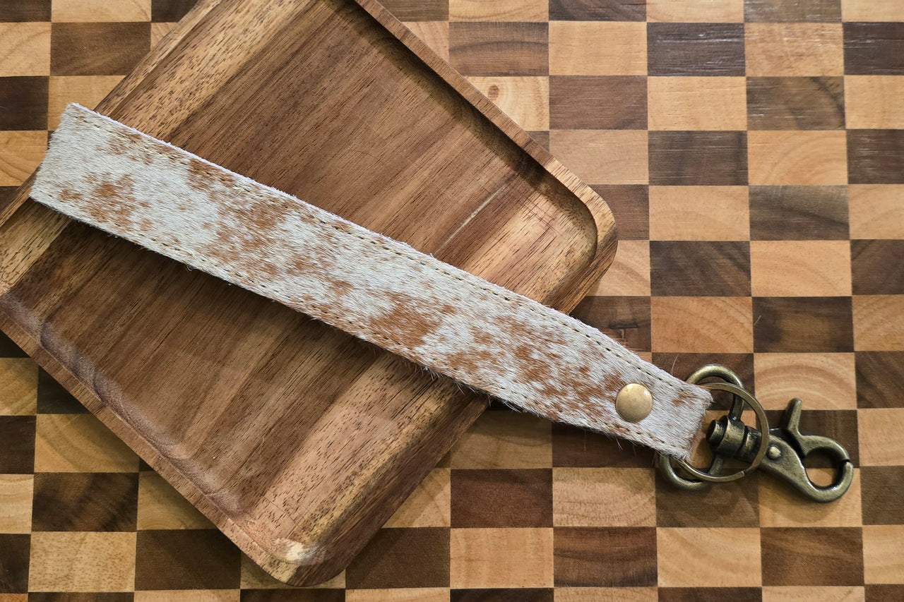 (Clearance) Myra Hair-on Hide Reversible Key Fob