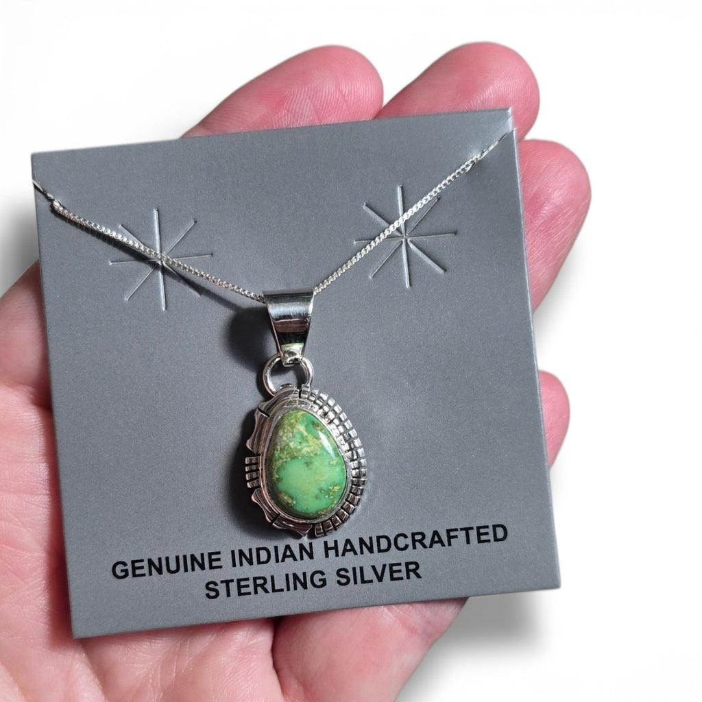 Native Made Sonoran Gold & Sterling Pendant With 18 inch Sterling Chain