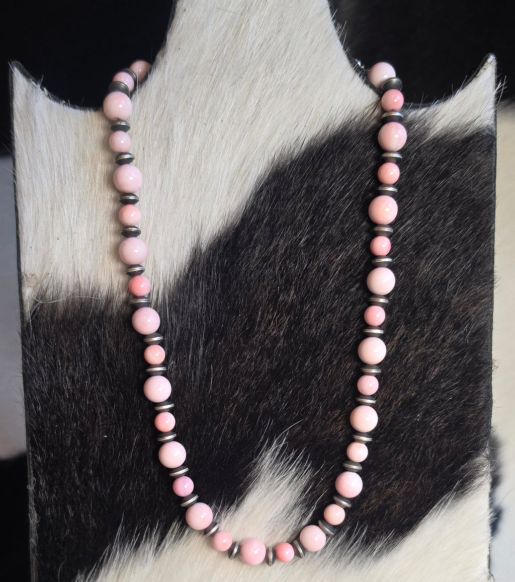 The Pink Conch Bubbles Necklace 14-16 inches