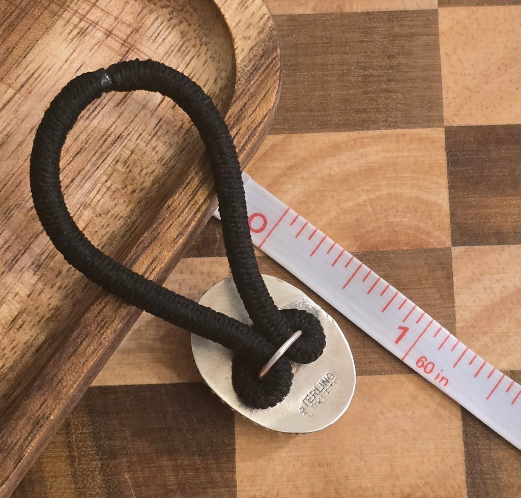 Kingman Turquoise & Sterling Hair Tie