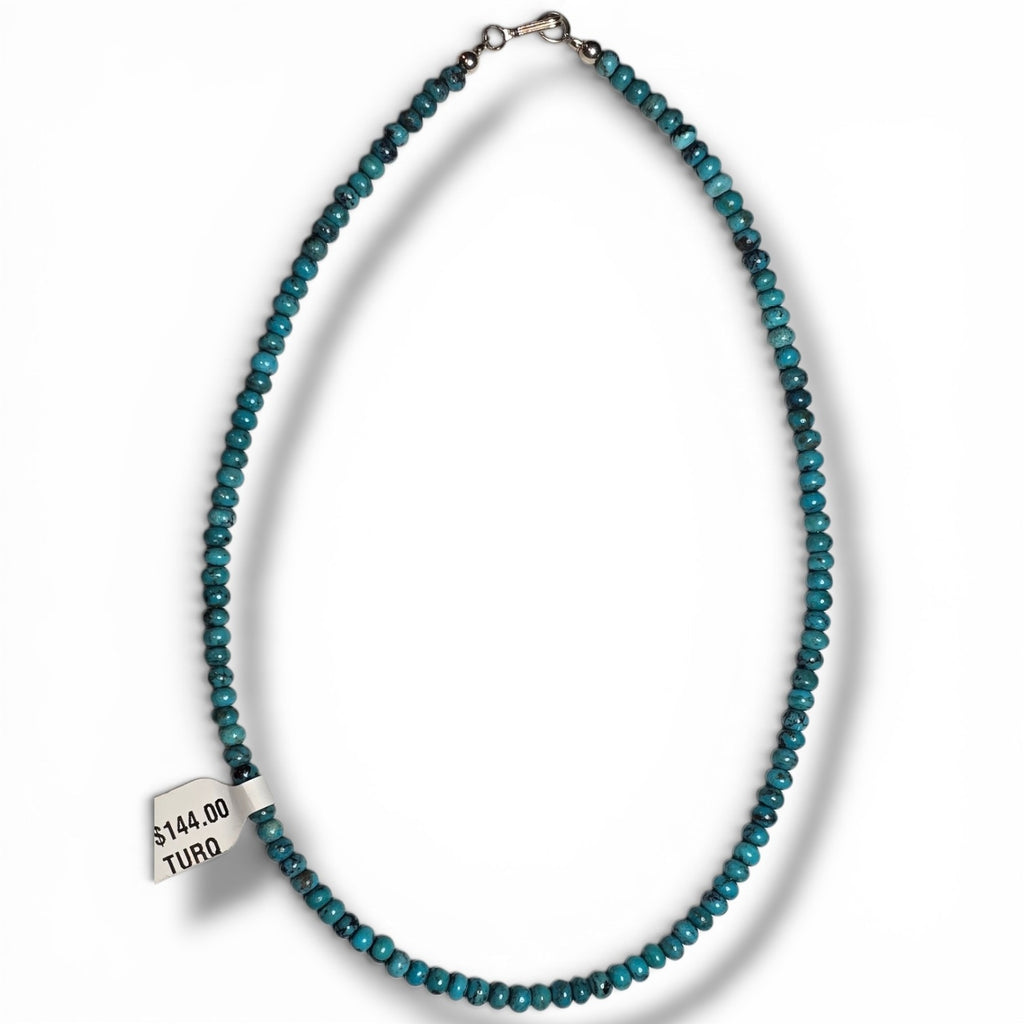 Kingman Turquoise & Sterling Necklace 16 inches