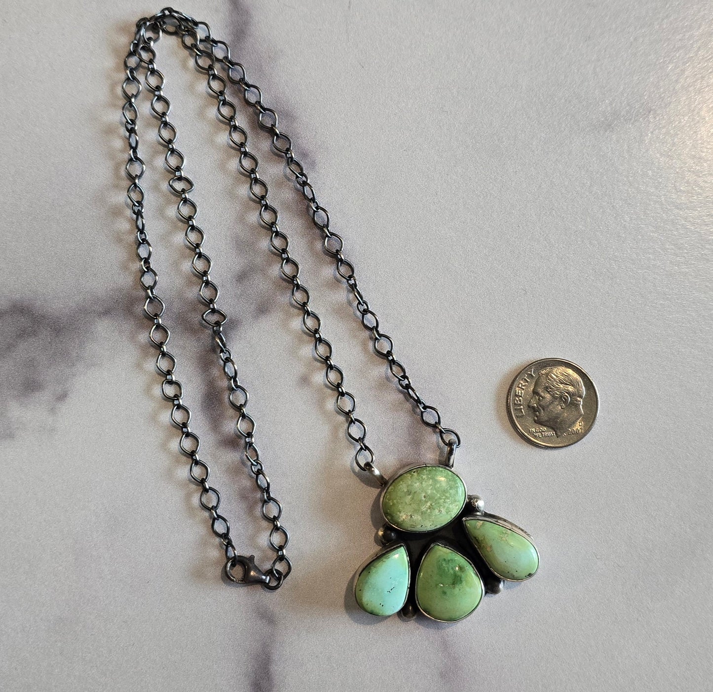 Sonoran Gold Turquoise and Sterling Necklace