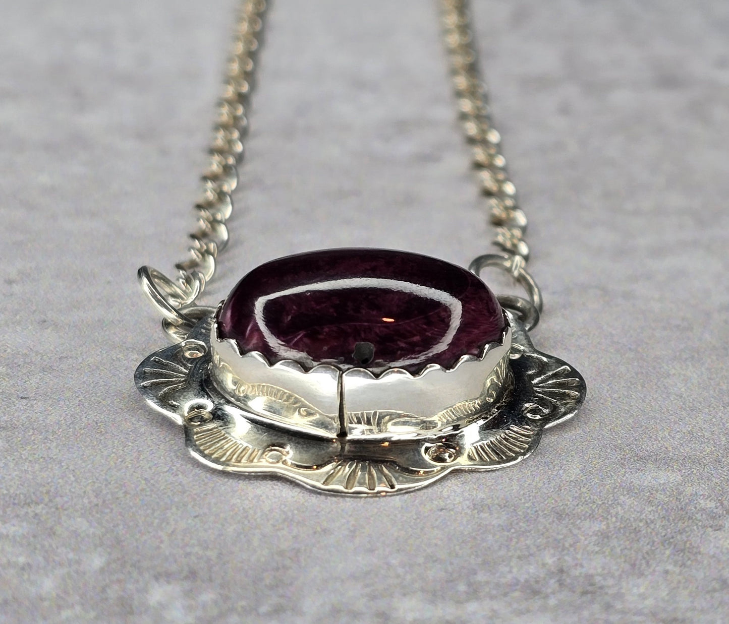 Purple Spiny and Sterling Necklace *Includes a FREE Gift With Purchase