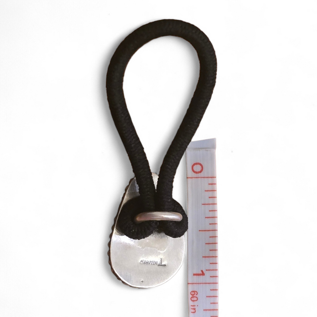 Kingman Turquoise & Sterling Hair Tie