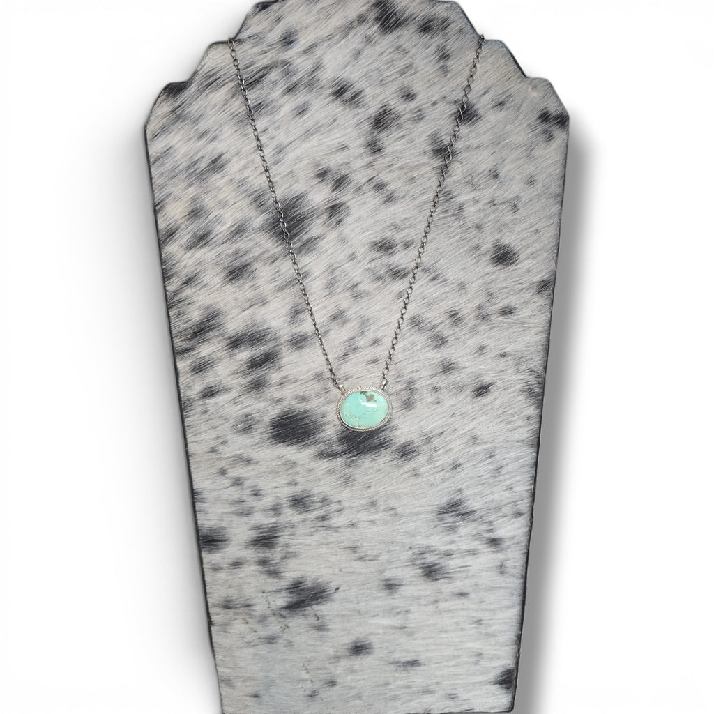 Native Made Royston Turquoise & Sterling Necklace