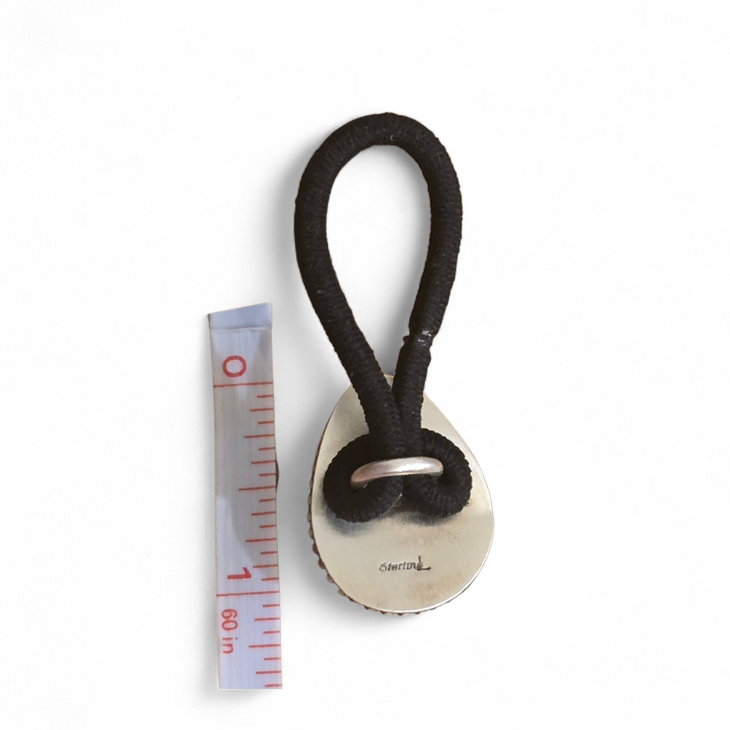 Kingman Turquoise & Sterling Hair Tie